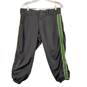 2:5 Two Five Jogger Pants Womens Size XL Black Tapered Side Seam Polyester